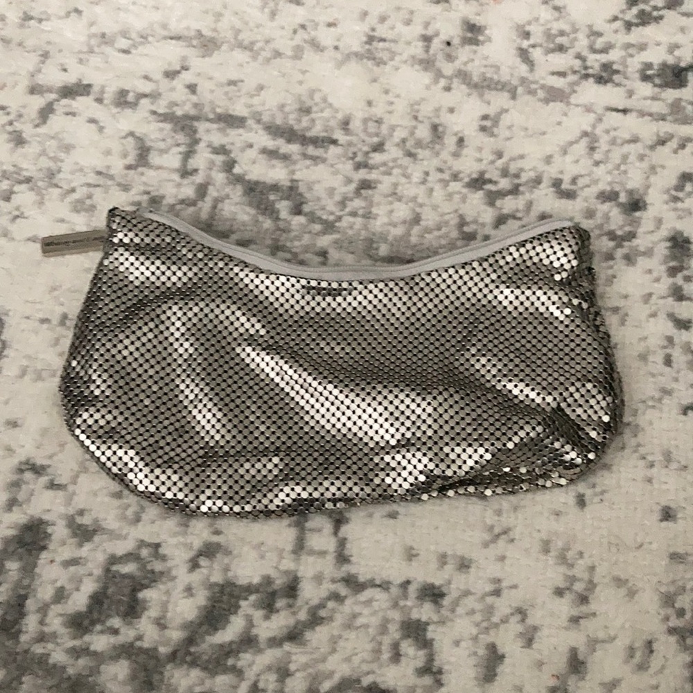 Silver chain makeup bag or evening bag